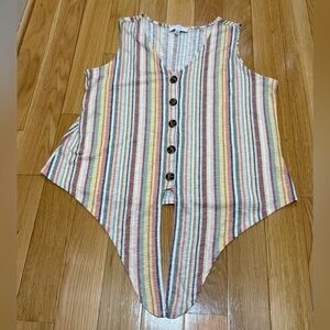 New Directions Multicolor Striped Tank Top